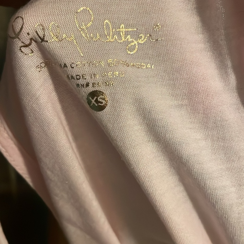 Lily Pulitzer Pink Ruffled Sleeveless Top - Picture 3 of 4